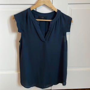 JCrew Flutter Sleeve Top. Color is Dark Green/Emerald. Size 4.